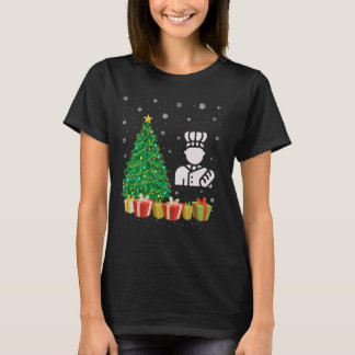 Baker Julafton Träd Lighting Santa Hat Baker jul T Shirt
