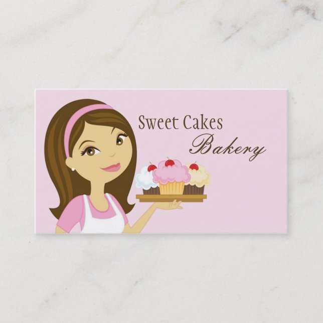Baker Kopp Cakes Bakery Sweet Treats, Affärskort Visitkort (Framsida)