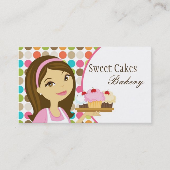 Baker Kopp Cakes Bakery Sweet Treats, Affärskort Visitkort (Framsida)