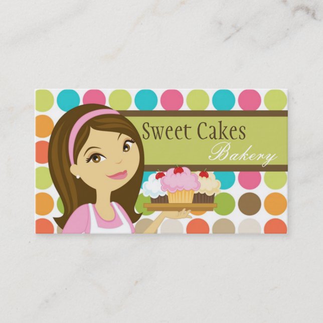 Baker Kopp Cakes Bakery Sweet Treats, Affärskort Visitkort (Framsida)