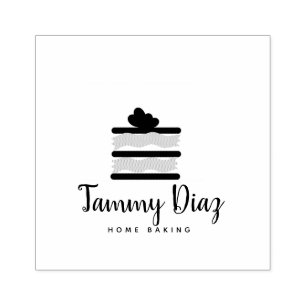 Baker Lagertårta Cupcake Logotyp Stämpel