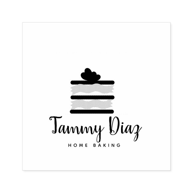 Baker Lagertårta Cupcake Logotyp Stämpel (Tryck)