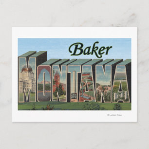 Baker, MontanaLarge Brev ScenesBaker, MT Vykort