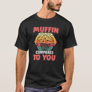 Baker muffin jämfört med kakor som ger bakverk t shirt