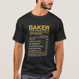 Baker Näringsfenomen som gör bakverk Chef Humor T Shirt