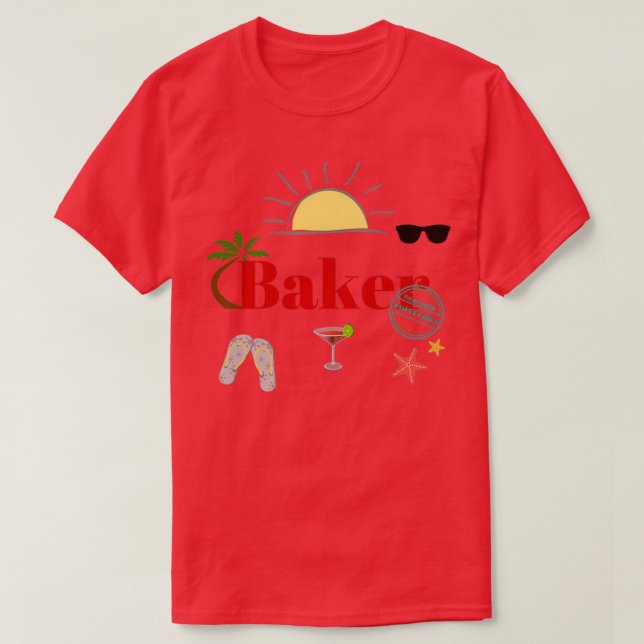Baker på semester t shirt (Design framsida)