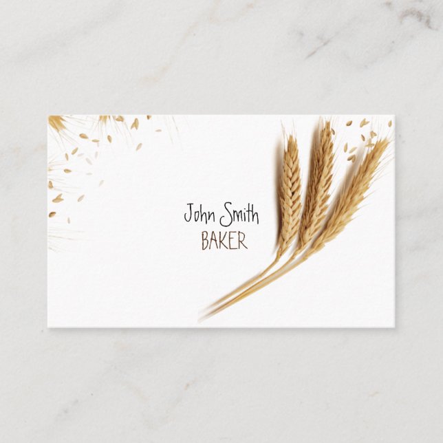 Baker (panadero) tarjeta visita visitkort (Framsida)