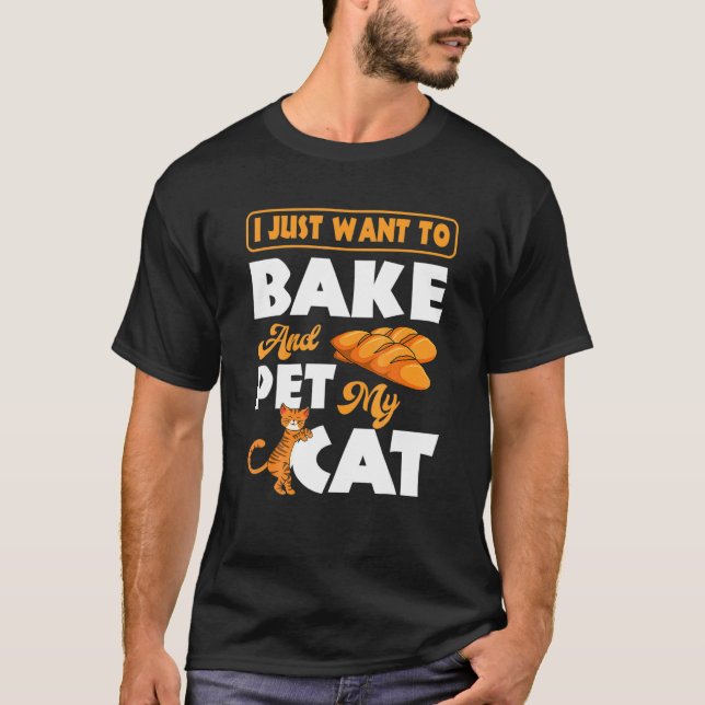 Baker Pastry Chef Cook Culinary Bakery Owner Cat T Shirt (Framsida)