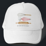 Baker Pastry Chef Hat Keps<br><div class="desc">En bagare eller konditorikock för bageriet. Anpassa med ditt företag namn. För en konditor i ett bageri eller en dessertrestaurang.</div>