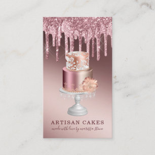 Baker Pastry Chef Ro Guld Glitter Drivruk Kummel Visitkort