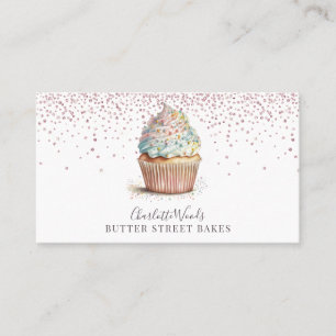 Baker Pastry Chef Ro Guld Glitter Visitkort