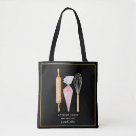 Baker Pastry Chef Utensils on Black Tygkasse