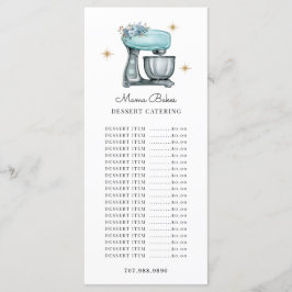 Baker Pastry Chef Watercolor Baking Utensils Meny