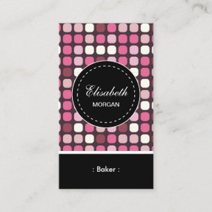 Baker-Rosa Polka Mönster Visitkort