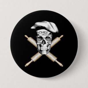 Baker Skull och Rolling Stift: White Knapp