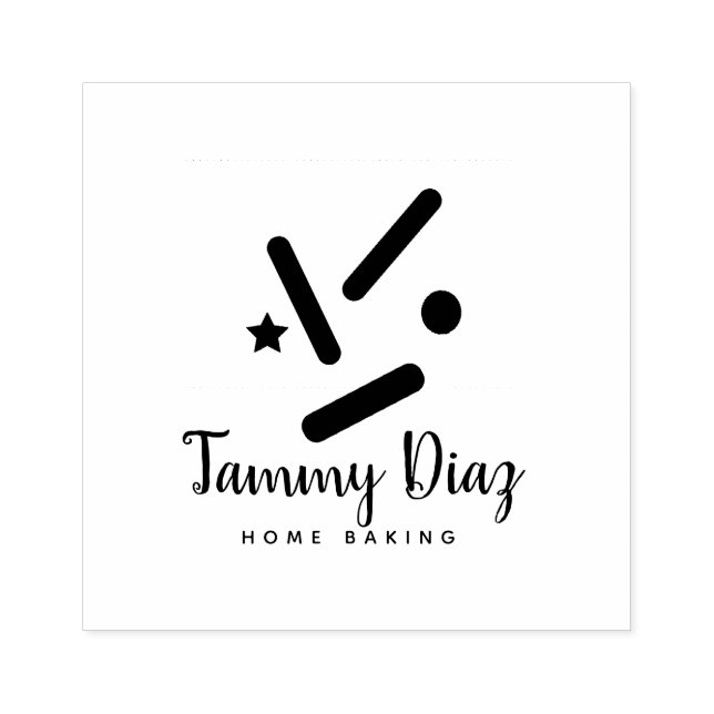 Baker Sprinkles Confetti Bakery Bakarlogotyp Stämpel (Tryck)