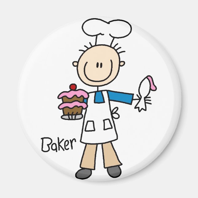 Baker Stick figur Magnet (Framsidan)