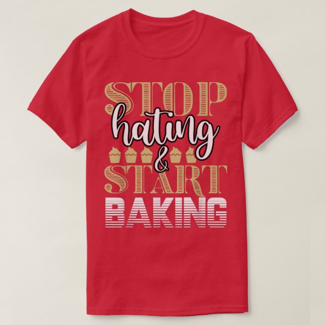 Baker - stoppa upphettning av Baking Confectioner  T Shirt (Design framsida)