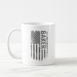 Baker USA Flag Distressed design Kaffemugg