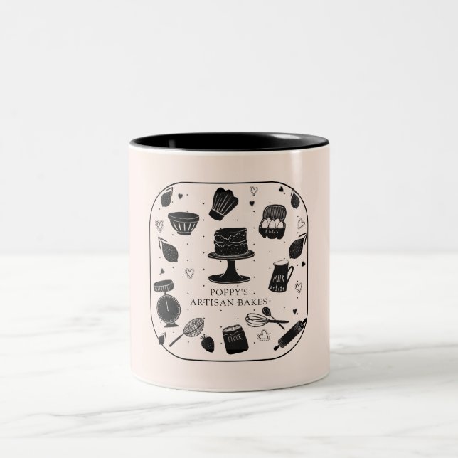 Baker Utensils Bakery Två-Tonad Mugg (Center)