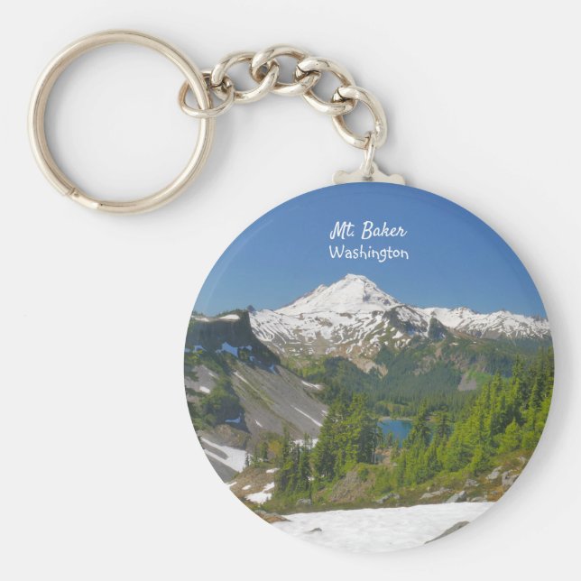 Baker, Washington Ligcape Button Keychain Nyckelring (Framsidan)
