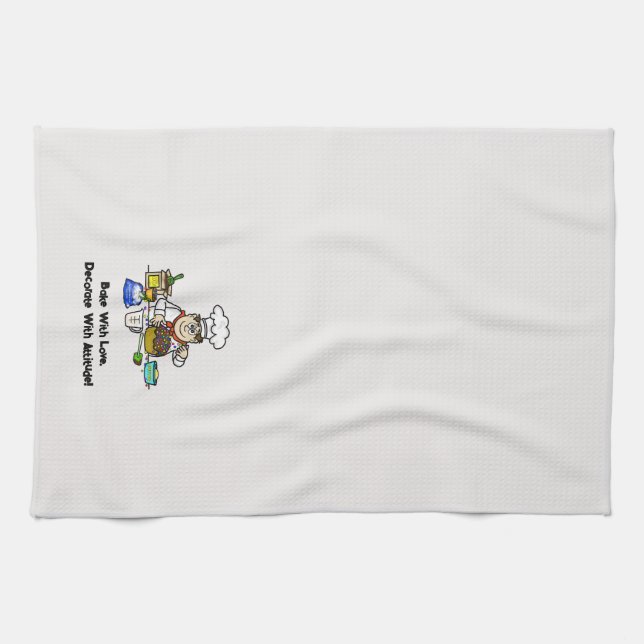 Bakerdekorering av ett kökshanddukar av kummel (Horisontell)