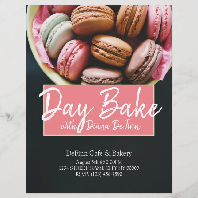 Bakeri Bakning Evenemang Cafe Kökschef Reklamblad (Framsidan)