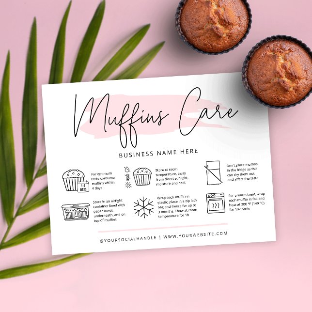 Bakerihandbok för handbok för muffins tack kort (Skapare uppladdad)