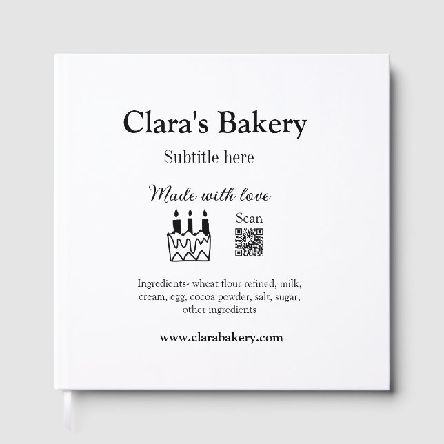 Bakerikakor tillsätter ingredienser som är gjorda  gästböcker (Framsida)