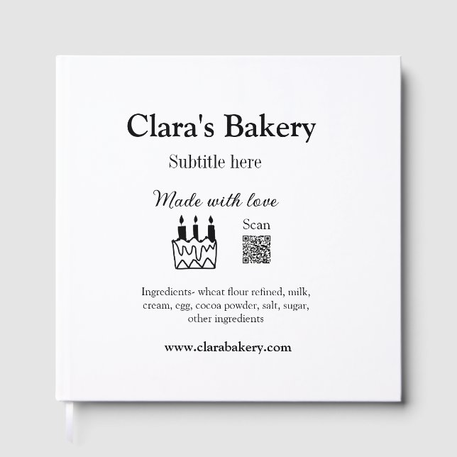 Bakerikakor tillsätter ingredienser som är gjorda  gästböcker (Framsida)