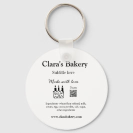 Bakerikakor tillsätter ingredienser som är gjorda nyckelring