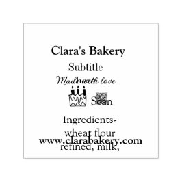 Bakerikakor tillsätter ingredienser som är gjorda självfärgande stämpel