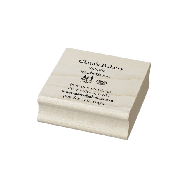 Bakerikakor tillsätter ingredienser som är gjorda  stämpel (Stämpel)