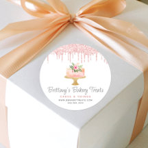 Bakerikummel  Rosa Glitter Drip Pastry Dessert