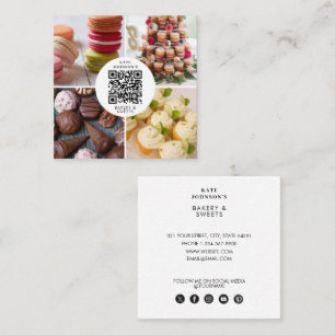 Bakeripjäser Foto QR Code Social Media Fyrkantigt Visitkort