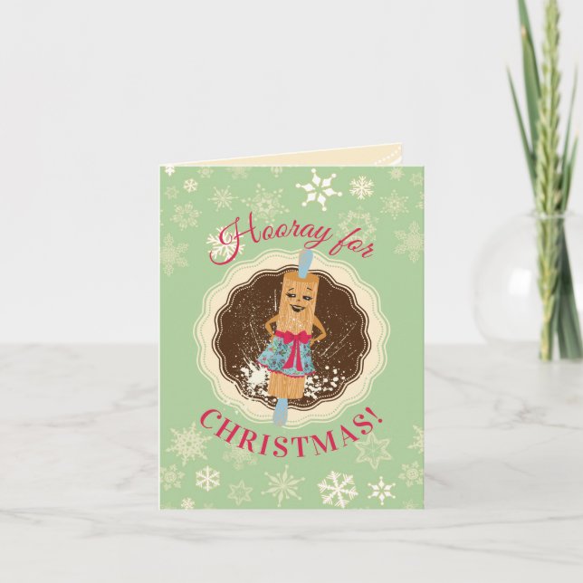 Bakerrullstift - bakverk - rullstift jul helgkort (Framsida)