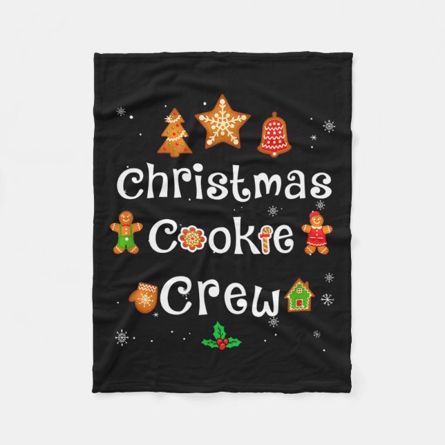 Bakers Christmas Cookie Crew Family Baking Team Ho Fleecefilt (Framsidan)