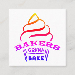 Bakers Gonna Bake Fyrkantigt Visitkort