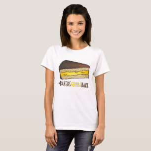 Bakers Gonna Bake Hashtag Boston Cream Paj Slice T-shirt