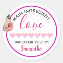 Bakers huvudingrediensälskesticker