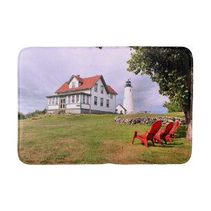 Bakers Island fyr, Massachusetts Bath Mat Badrumsmatta
