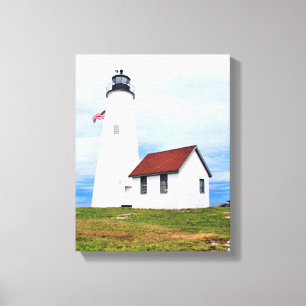 Bakers Island fyr MORSA Wrapped Canvas