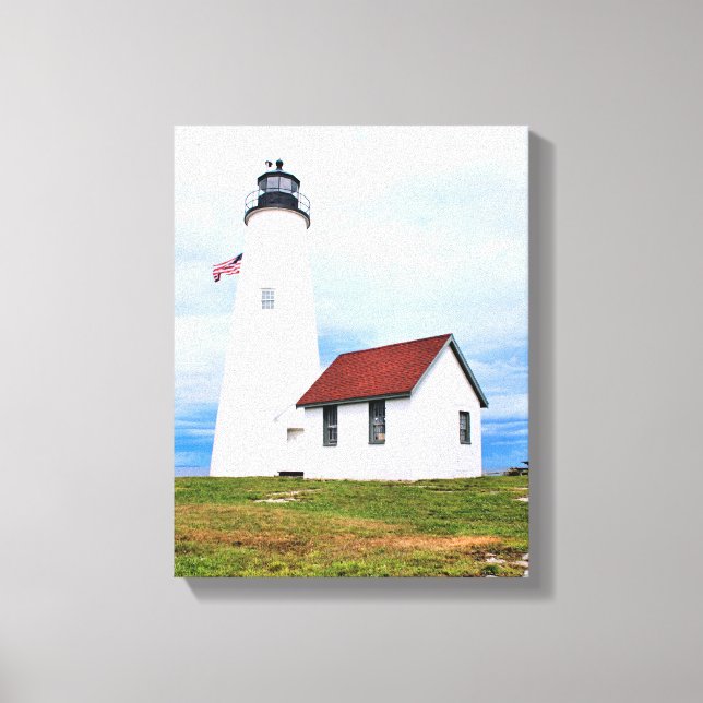 Bakers Island fyr MORSA Wrapped Canvas (Framsida)