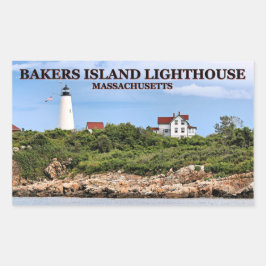 Bakers Island Lighthouse, Massachusetts Stickers Rektangulärt Klistermärke