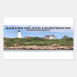 Bakers Island Lighthouse, Massachusetts Stickers Rektangulärt Klistermärke