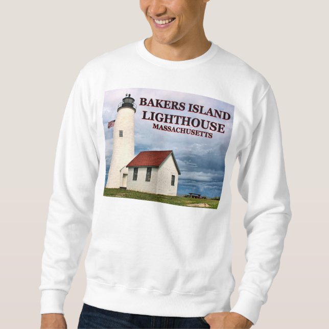 Bakers Island Lighthouse, Massachusetts Sweatshirt (Framsida)