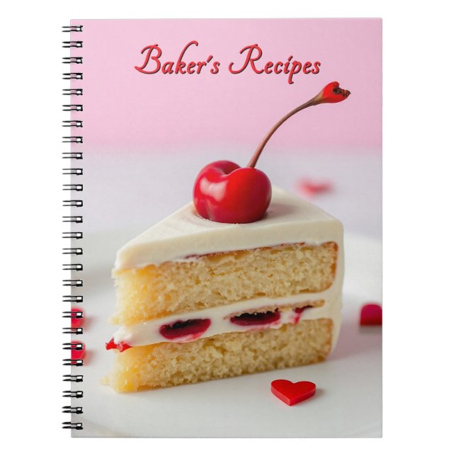 Bakers recept Cherry on top-notebook Anteckningsbok (Framsidan)