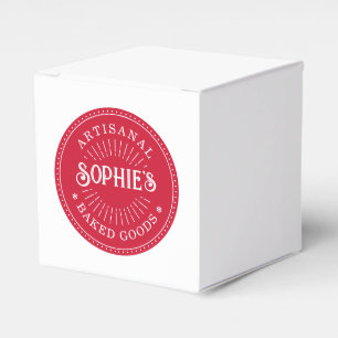 Bakers röda Logotyp-låda för bakeriet Presentaskar