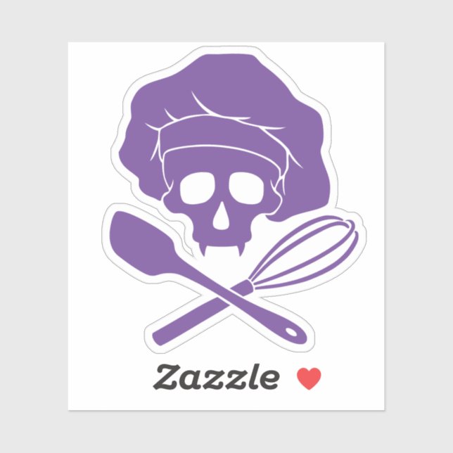 Bakers skull med Toque Klistermärken (Ark)