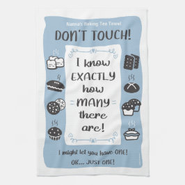 Baker's Tea Towel Nanna, Mum, Dad Gift (Blue) Kökshandduk